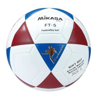Bola Oficial de Futevôlei Mikasa FT-5;Cor:Branco+Azul+Vinho;Gênero:Unissex;Tamanho:Único